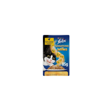 بورينا فيليكس جيلي طعام رطب للقطط بالدجاج والسبانخ 85جرام