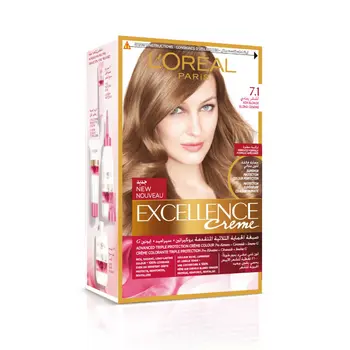 لوريال اكسيلنس صبغة شعر كريم 7.1 أشقر رمادي 1قطعة