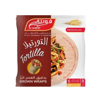 Fonte Tortilla Brown Wraps Bread 6x250g