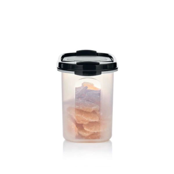 Tupperware Jet Black Oval Dry Storage 1.1L