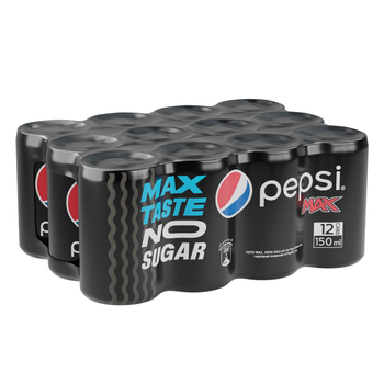 Pepsi Max No Sugar Soft Drink Pack 12× 150ml