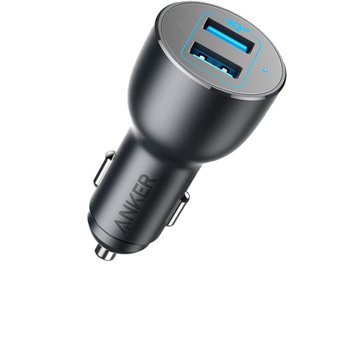 انكر شاحن سيارة سريع مخرجين USB-A اسود  36 واط