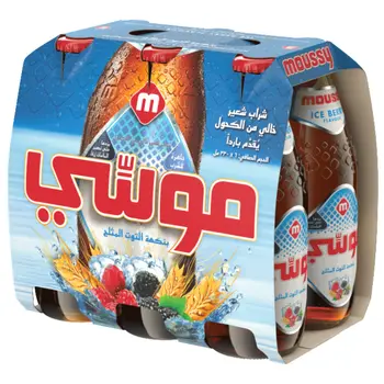 موسّي مشروب شعير خالي من الكحول بنكهة التوت المثلج 330مل × 6عبوات