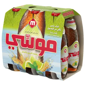Moussy Lemon Mint Non-Alcoholic Malt Beverage 6x330ml