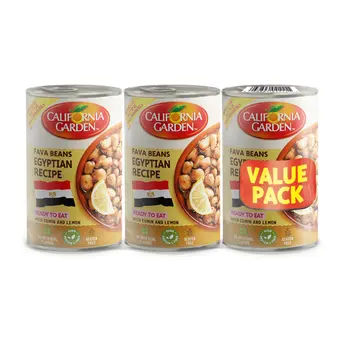 California Garden Egyptian Recipe Fava Beans 3x450g