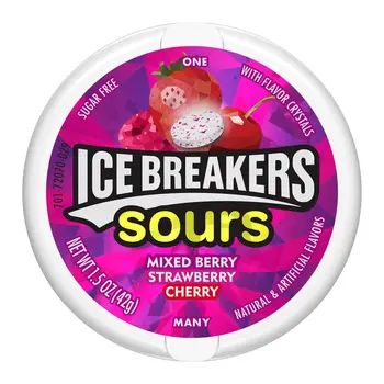 Ice Breakers Sours Mixed Berry & Strawberry Sugar-Free 42g