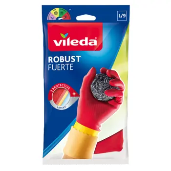 Vileda Robust Durable Gloves 3 Layers Size L