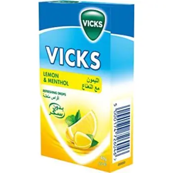 Vicks Lemon & Menthol Sugar-Free Throat Drops 40g