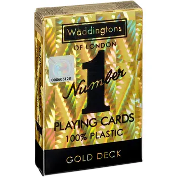 Waddington Number 1 Gold Playing Cards 100% Plastic