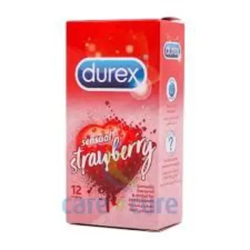 ديوريكس واقي ذكري بنكهة الفراولة 12قطعة
