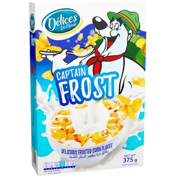 Delices Du Monde Captain Frost Sugar Frosted Corn Flakes 375g