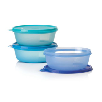 Tupperware Seal & Go Medium Bowl Set Blue 1-2L