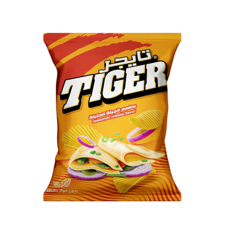 تايجر شرائح بطاطس بطعم الجبنة المتبلة 115جرام