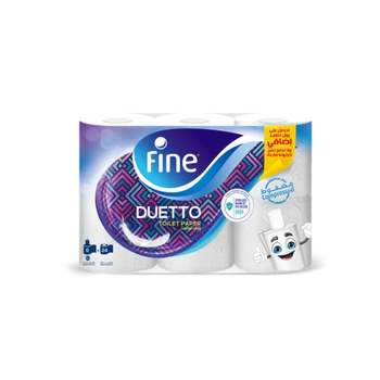 Fine Duetto 2-Ply Compressed Toilet Paper 12x340 Sheets