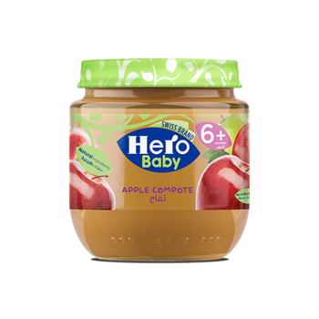 هيرو طعام أطفال مهروس تفاح من 6 شهور 130 جرام