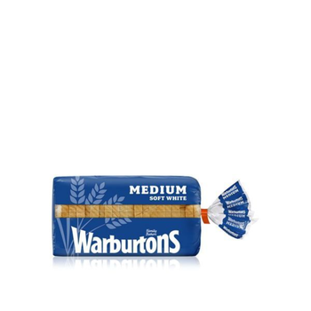 Warburtons Medium Sliced Soft White Bread 800g