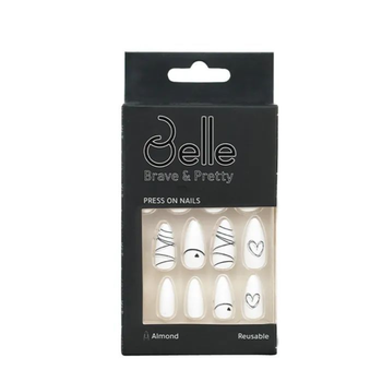 بيلي اظافر مرح ابيض مطفي واسود 24قطعة