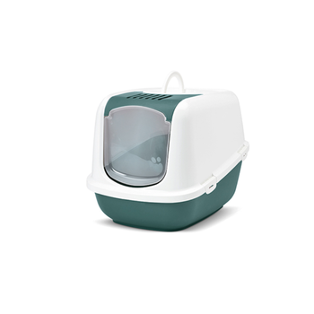 Matte Green Cat Sandbox with Plastic Door 66.5cm