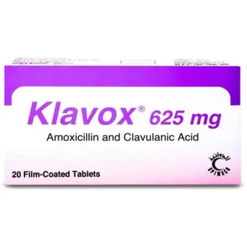 Klavox Amoxicillin-Clavulanic Acid Tablets 20x625mg