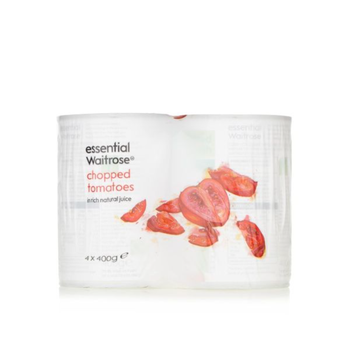 Waitrose Essential Chopped Tomatoes in Juice 4x400g