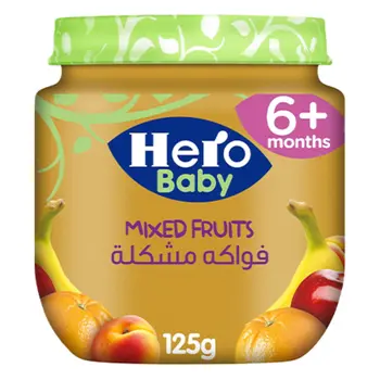 هيرو بيبي برطمان طعام الأطفال فواكه مشكل 125جرام