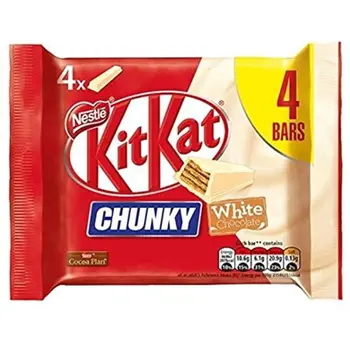 كيت كات كرنشي بالشوكولاتة البيضاء 160 جرام × 4 حبة