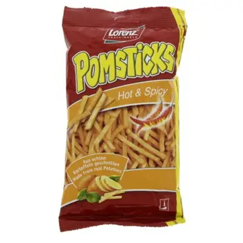 Lorenz Pomsticks Hot & Spicy 100g