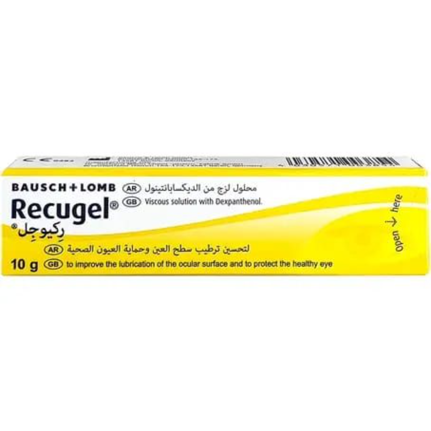 Buy Bausch + Lomb Recugel Eye Lubricant Gel 10g in Saudi Arabia