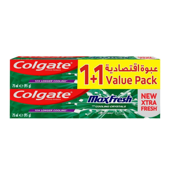 Colgate MaxFresh Clean Mint Toothpaste 2x75ml