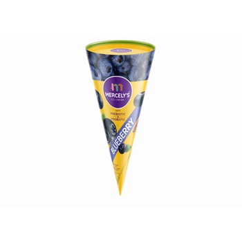 Mercely'S Fruit Filled Blueberry Cone Ice Cream 120Ml