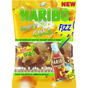 Haribo Happy Cola Sour Jelly Candy 80g