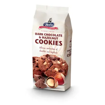 ميربا كوكيز الشوكولاتة الداكنة و البندق 200 جرام