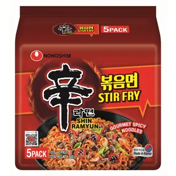 Nongshim Shin Ramyun Gourmet Spicy Stir Fry Noodles 5x131g