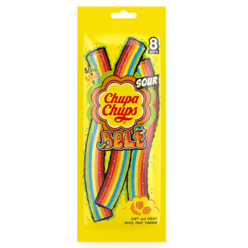 Chupa Chups Sour & Chewy Mixed Fruit Candy Belt 57g