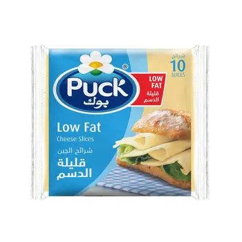 Puck Slice Cheese Low Fat 200 G 10 Pieces