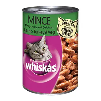 Whiskas Turkey & Veg Mince Can 400g
