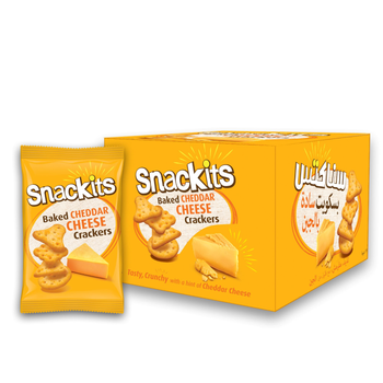 Snackits Cheddar Cheese Crackers 12x40g