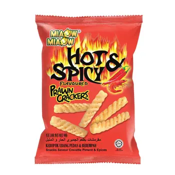 Miaow Miaow Hot & Spicy Prawn Crackers 60g