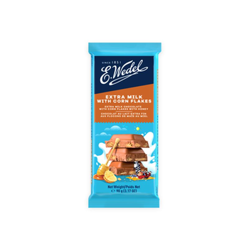 E.Wedel Extra Milk Chocolate with Corn Flakes 90g