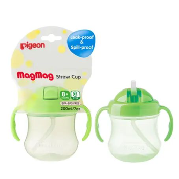 بيجون كوب مزود بمصاص اخضر 2قطعة