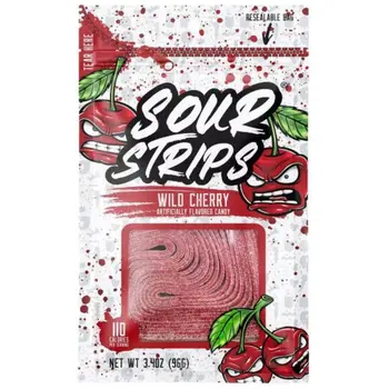 Sour Strips Wild Cherry 96g