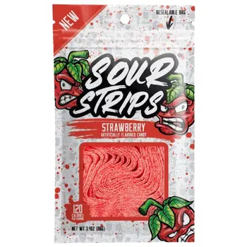 Sour Strips Strawberry 96g