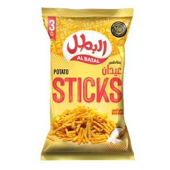 البطل عيدان بطاطس ملح البحر 80جرام