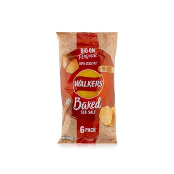 Walkers Baked Sea Salt Crisps 6x132g