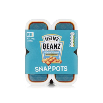 Heinz Beanz Snap Pots No Added Sugar 4x200g