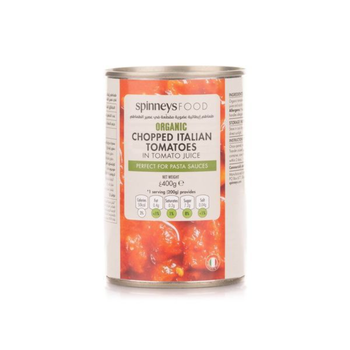 Spinneys Food Organic Chopped Italian Tomatoes 400g
