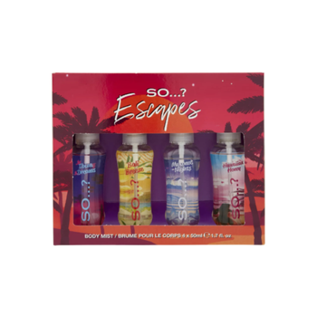 مجموعة رذاذ الجسم المصغر SO اسكيب 4×50مل