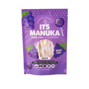 Edward's Health Co. Grape Manuka Lollipops 12 Pieces