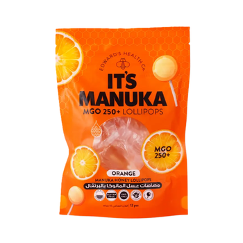 Edward's Health Co. Orange Manuka Lollipops 12 Pieces