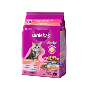 ويسكاس بنكهة التونا و السلمون للقطط الصغيرة 1.1كيلو
